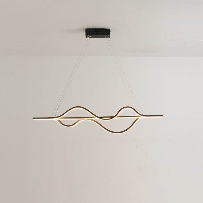 Modern Minimalist Lines LED Island Light Chandelier