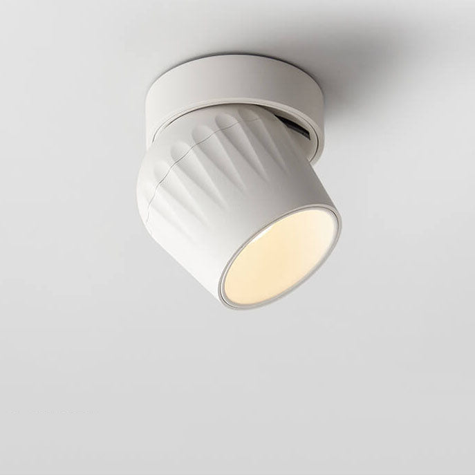 Modern Minimalist Aluminum Adjustable Angle LED Spotlight Semi-Flush M ...
