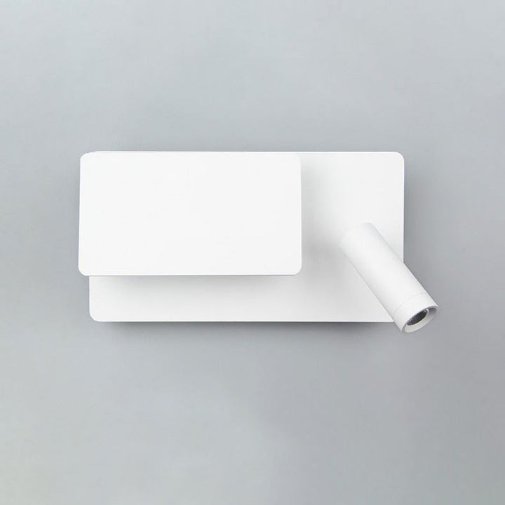 Moderne minimalistische quadratische LED-Wandleuchte aus Aluminium mit flachem Spot für Wohnzimmer &amp; Schlafzimmer 