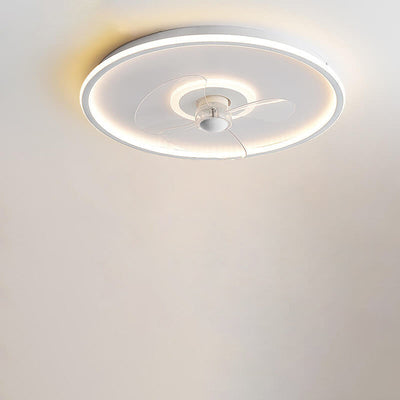 Modern Acrylic Round Minimalistic LED Flush Mount Fan Light