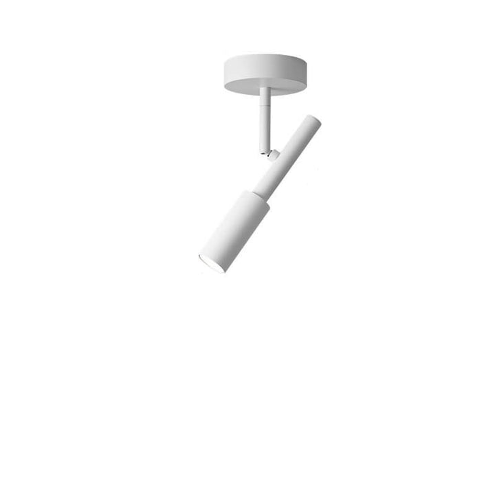Moderner minimalistischer drehbarer LED-Deckenstrahler aus Eisen und Aluminium zur halbflachen Deckenmontage für das Wohnzimmer 