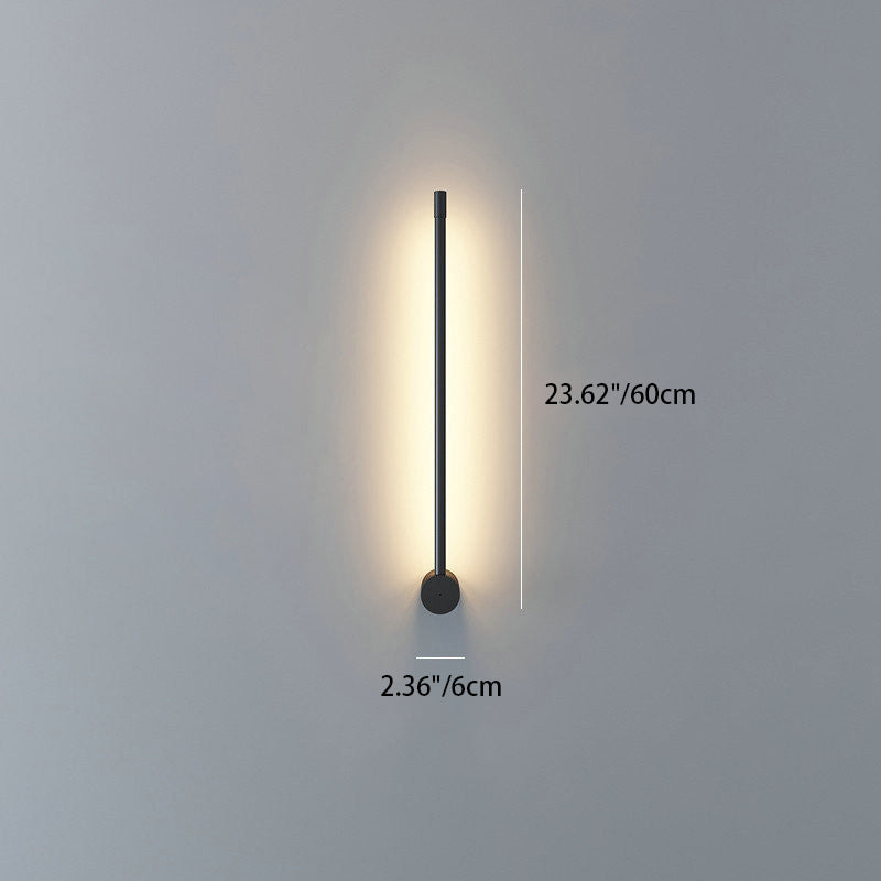 Modern Minimalist Aluminum Straigh Line LED Wall Sconce Lamp For Living Room