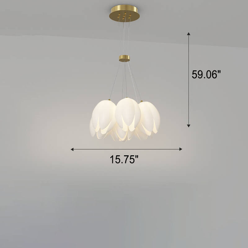 Modern Tulip Flower Shape 7/11/13 Light  Semi-Flush Mount Ceiling Light