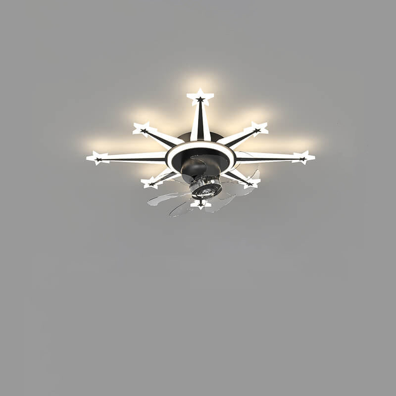 Childlike Creative Meteor Design LED Flush Mount Ceiling Fan Light