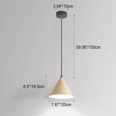 Modern Minimalist Wabi-Sabi Log Round Mouth 1-Light Pendant Light