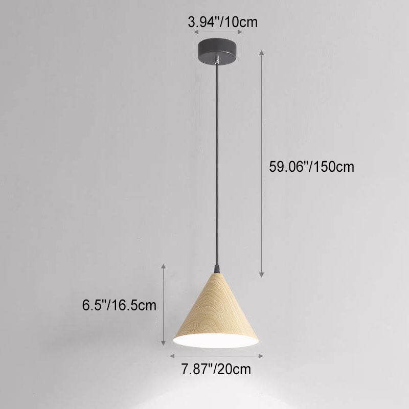 Moderne Minimalistische Wabi-Sabi Log Rundmund 1-Licht Pendelleuchte 