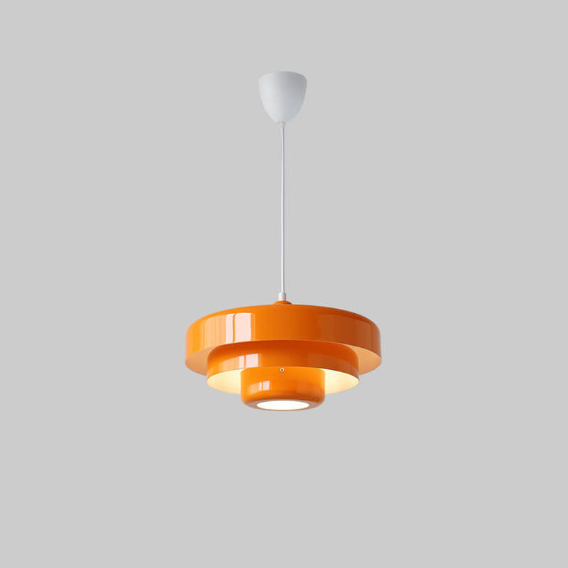 Nordic Vintage Multi-Layered Round Metal 1-Light Pendelleuchte 