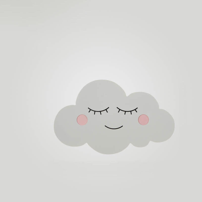 Nordic Creative Clouds Eisen Emoji LED Wandleuchte für Kinder