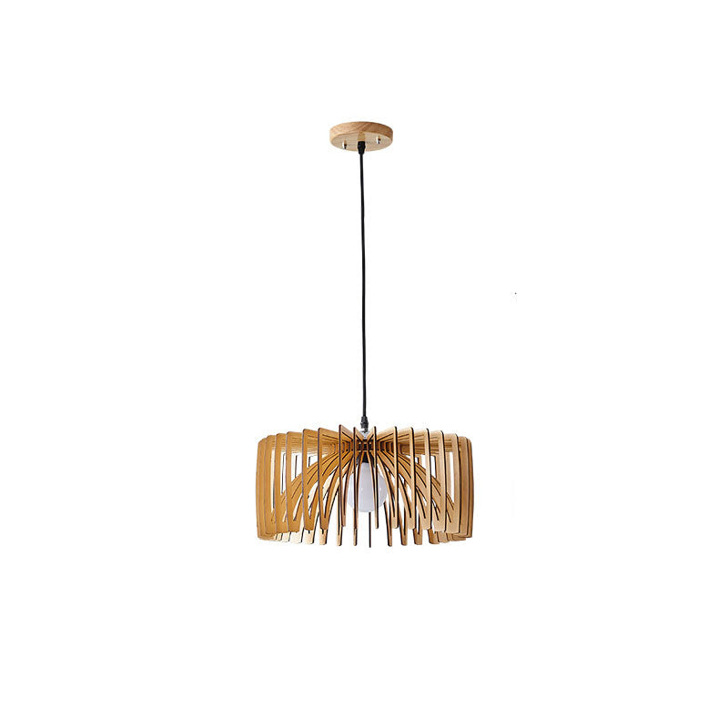 Japanese Minimal Wabi-sabi Log Color 1-Light Pendant Light