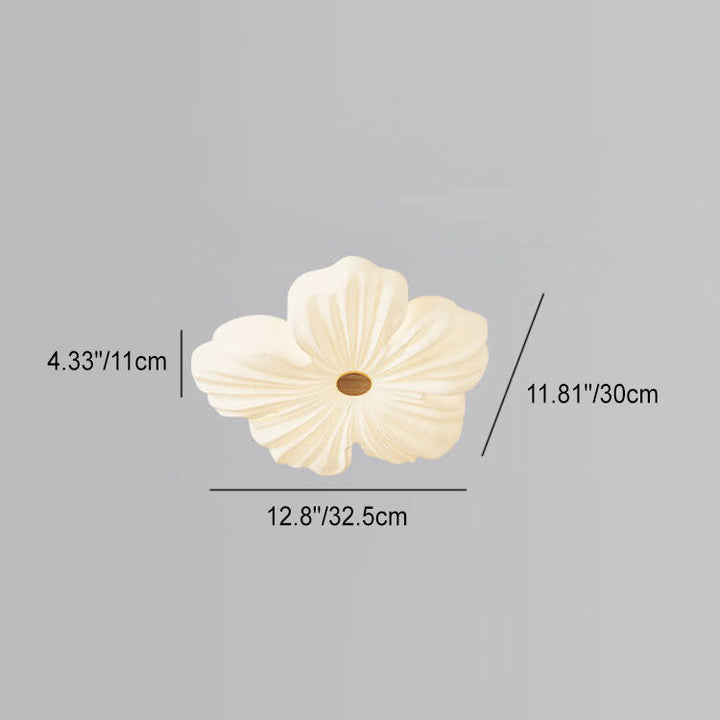 Modern Simplicity Iron Acrylic Petal Shade LED Flush Mount Ceiling Light For Living Room