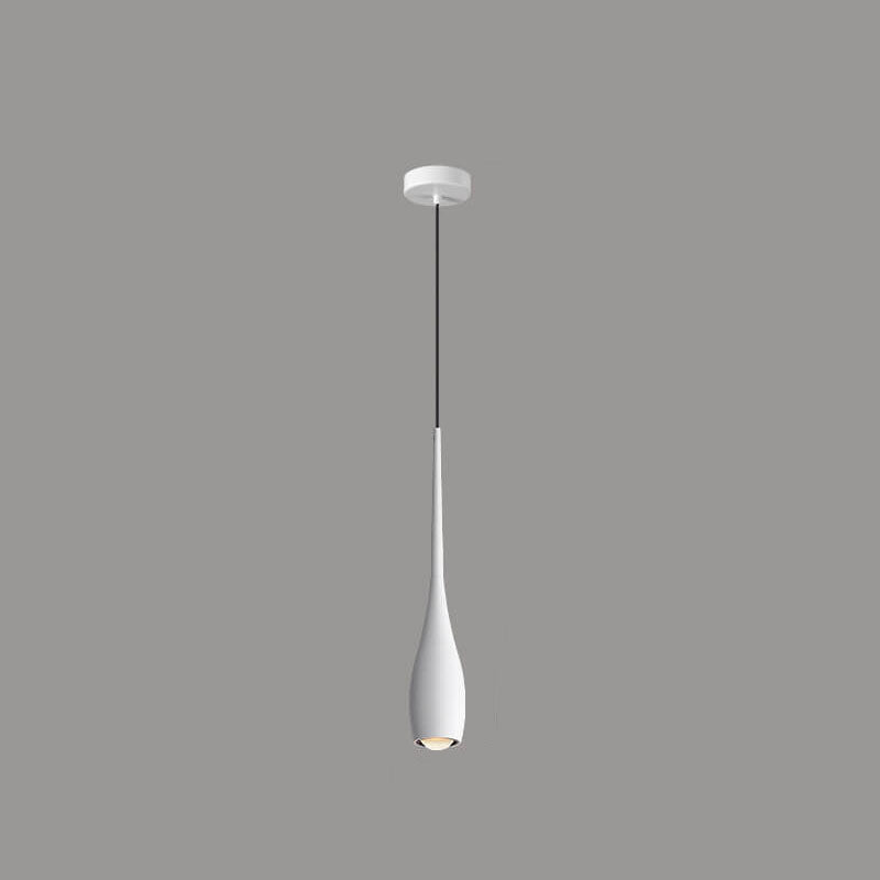 ضوء قلادة LED من الألومنيوم بتصميم حديث بسيط بلون صلب أسود وأبيض 