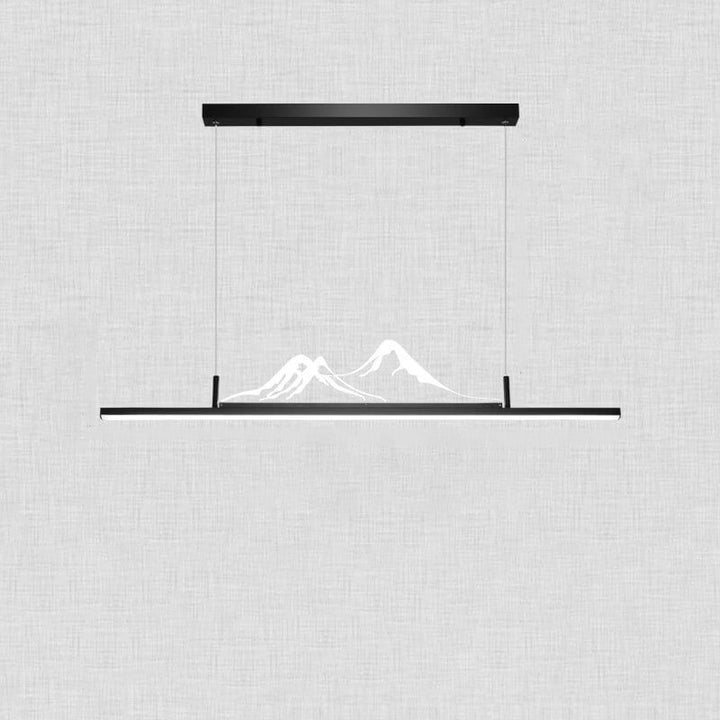 Lustre LED décoratif à longue bande de Style chinois rétro, Design de pic de montagne 