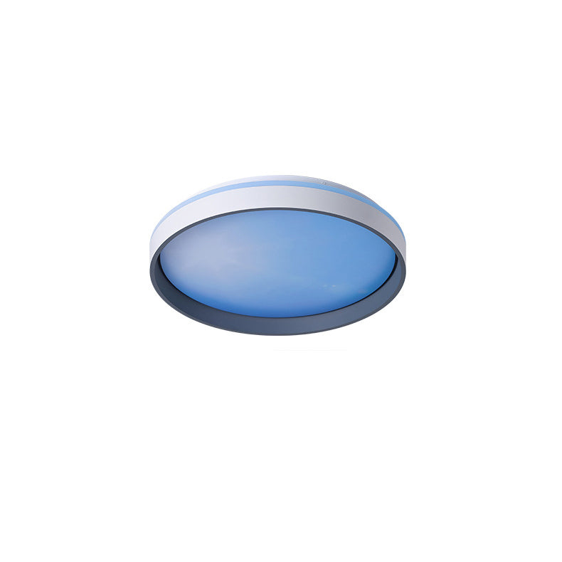 Modern Minimalist Blue Sky Round LED Flush Mount Ceiling Light