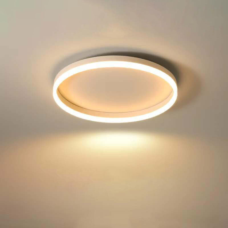 Nordic Minimalist Circle Ring Iron Acrylic LED Flush Mount Ceiling Light