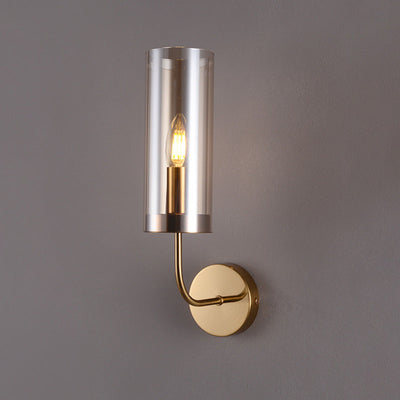 European Light Luxury Glass Iron 1/2-Light Wall Sconce Lamp