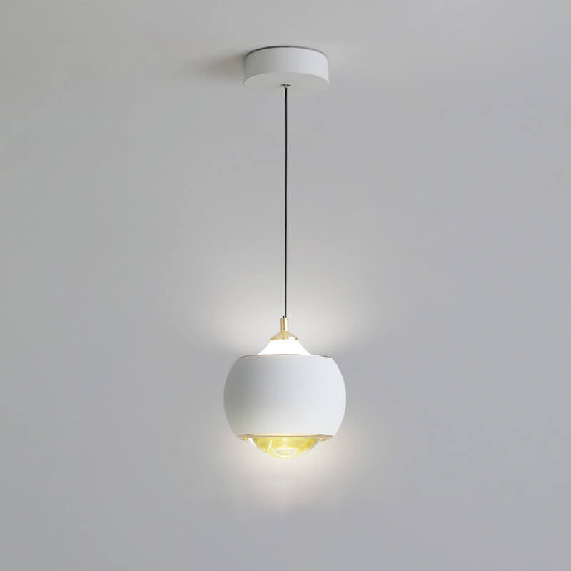 Moderne minimalistische Orb Ball Iron anhebbare LED-Pendelleuchte 