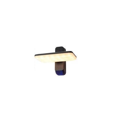 Applique murale LED extérieure carrée moderne avec détection de lumière infrarouge solaire 