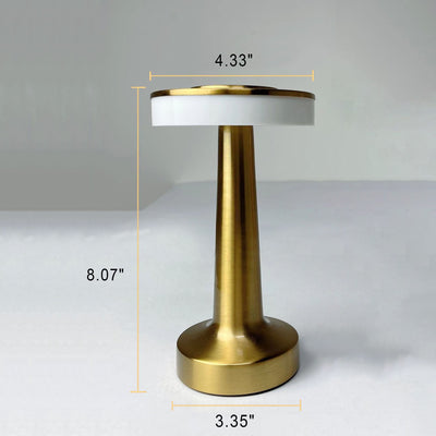 Nordic Vintage Gold Metal Column Touch LED Table Lamp