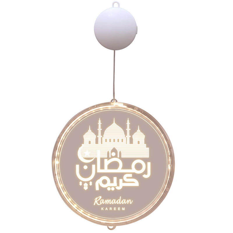 Eid Ramadan Moon Castle LED Decorative Windows Light