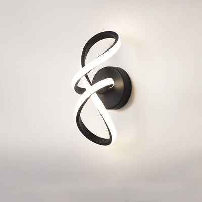 Lampe murale LED en aluminium de forme simple et torsadée nordique 