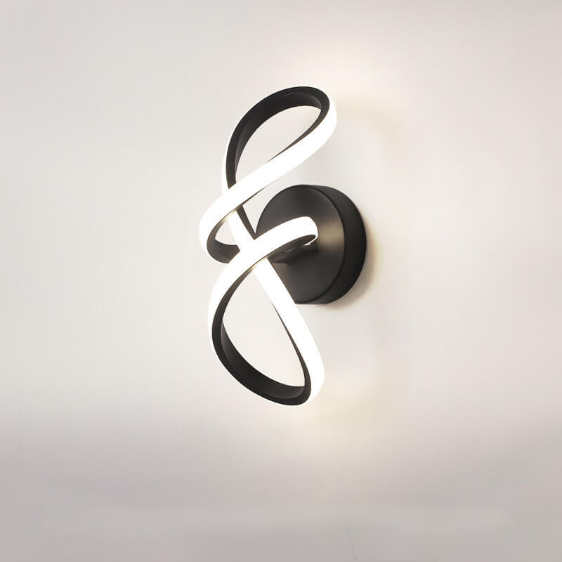 Lampe murale LED en aluminium de forme simple et torsadée nordique 