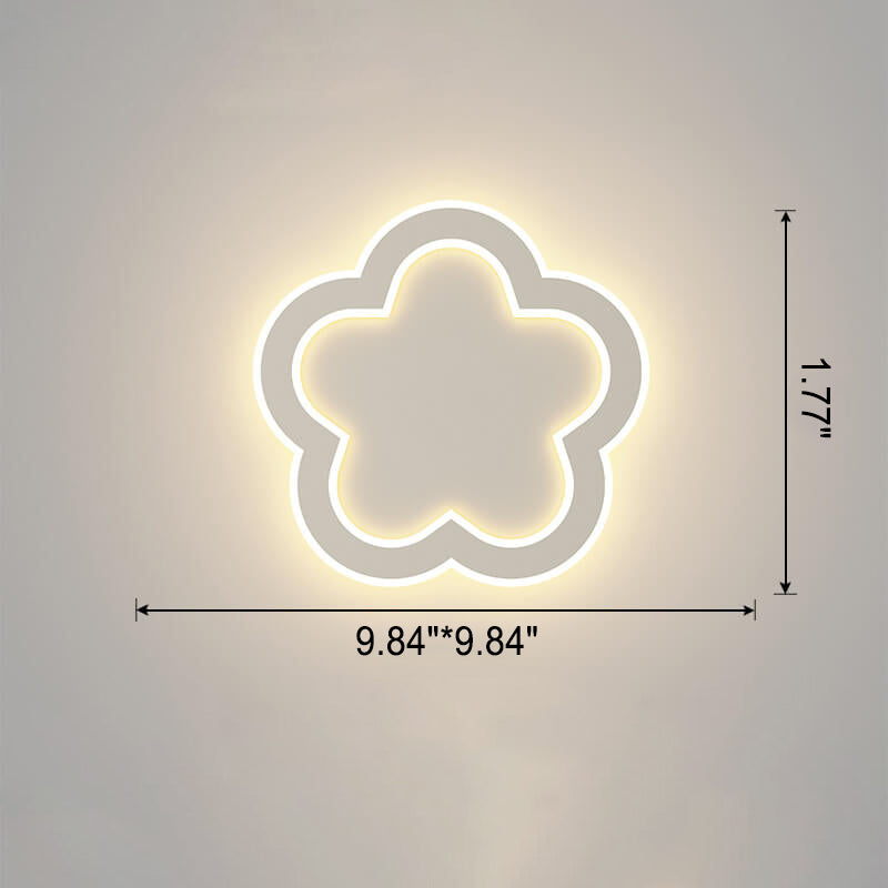 Lampe murale LED en forme créative moderne en fer et acrylique 