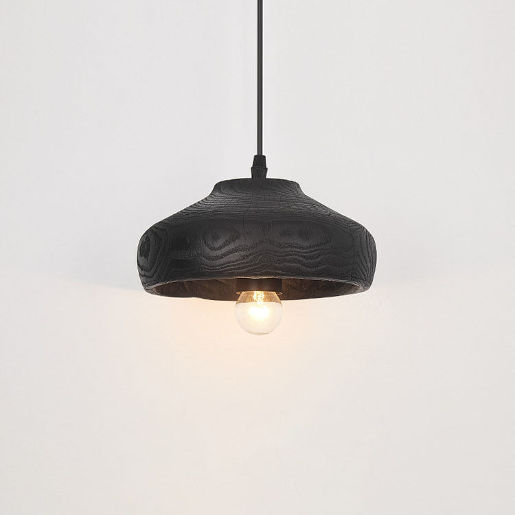 Moderne nordische Pendelleuchte mit schwarzem Kuppelschirm aus Kunstharz, 1-flammig, für Wohnzimmer &amp; Schlafzimmer 