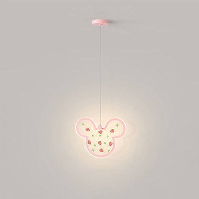 Nordic Cartoon Round Acrylic  Astronaut LED Pendant Light