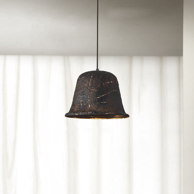 Vintage Industrial Iron Hat Shape 1-Light Pendant Light
