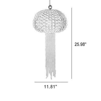 Moderne Leichte Luxus Glas Quallenform 1-Licht Pendelleuchte 