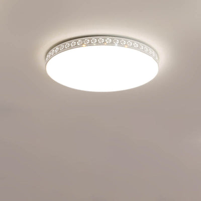 Modern Minimalist Plum Blossom Round LED Flush Mount Ceiling Light