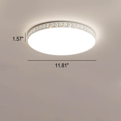 Modern Minimalist Plum Blossom Round LED Flush Mount Ceiling Light