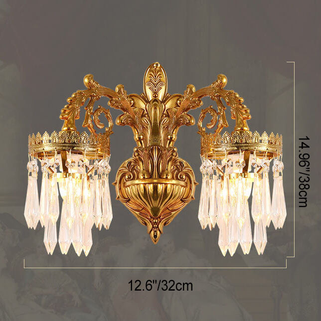 Vintage Tiffany gefärbte florale Glaskuppel 1-Licht Wandleuchte Lampe 