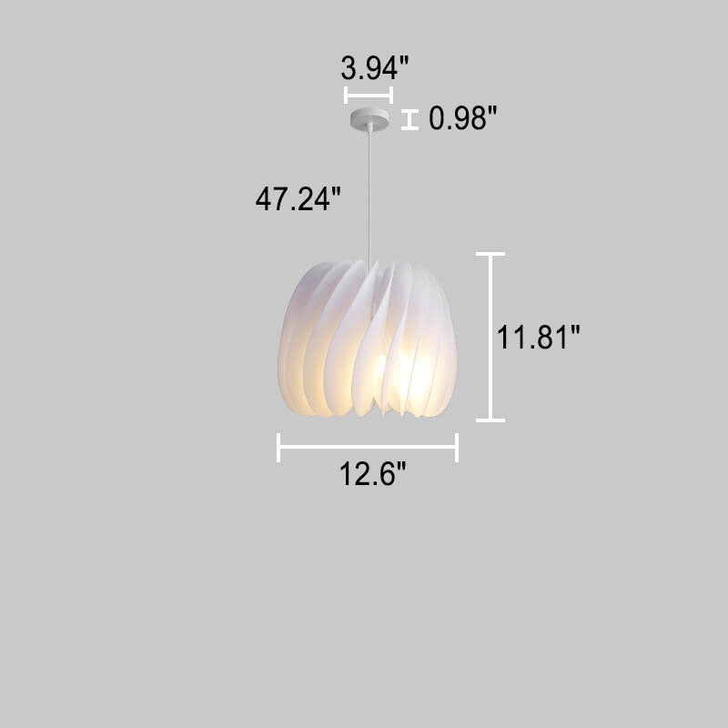 Modern Minimalist Pure White Iron Acrylic 1-Light Pendant Light