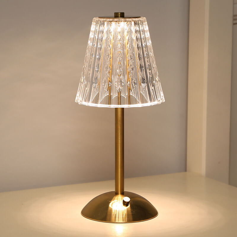 Kreative Diamant Kristall Acryl Metall Touch LED Tischlampe 