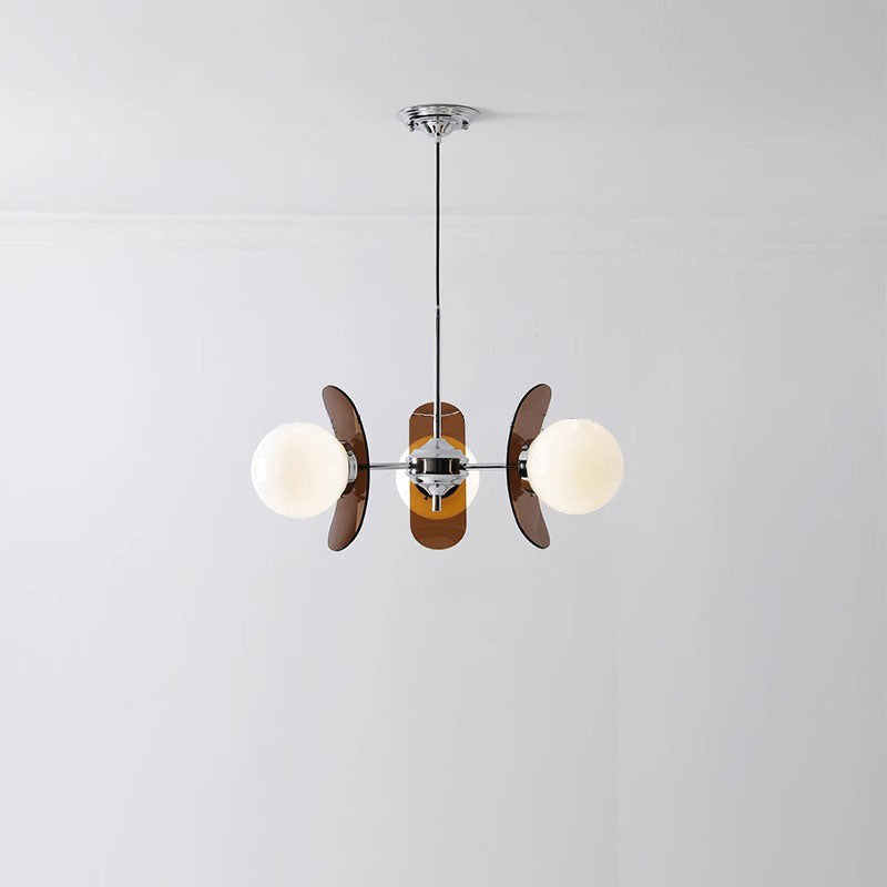 Moderner Mid-Century Acryl Magic Bean Glasschirm 3/5/6/8-Licht Kronleuchter für Wohnzimmer