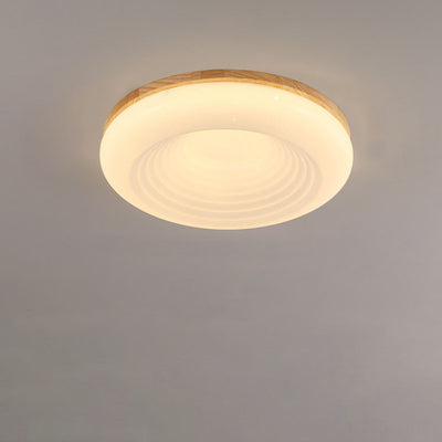Nordic Minimalist Log Round Acrylic Star Effect LED Flush Mount Ceiling Light