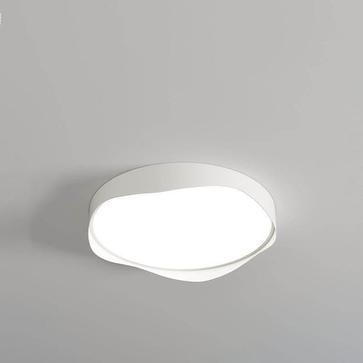 Modern Minimalist Round Curve Border Iron Acrylic LED Flush Mount Ceiling Light for Living Room