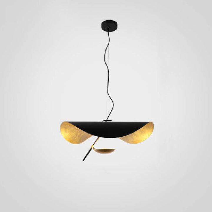 Italian Creative Lotus Leaf Shade Electroplated Iron LED Art Pendant Light