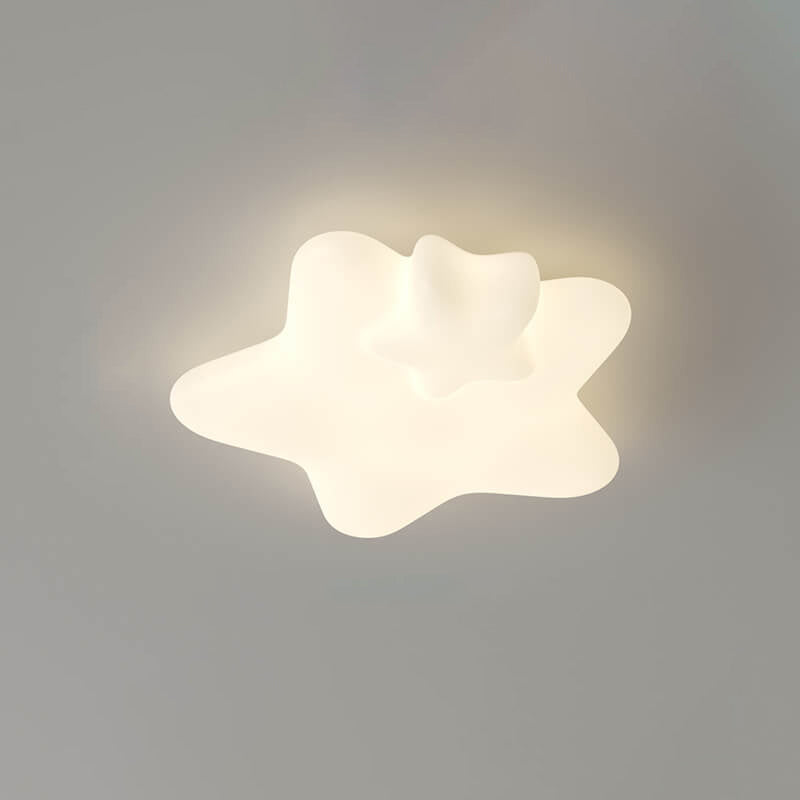 Zeitgenössische skandinavische PE Star Shade LED Deckenleuchte für das Schlafzimmer 