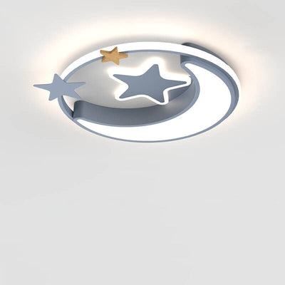 Creative Simplicity Star Moon Runde LED-Deckenleuchte für Kinder mit bündiger Montage 