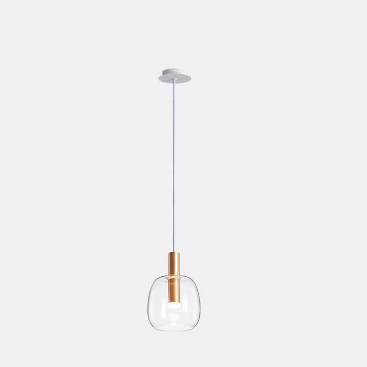 Minimalist Clear Glass Bell 1-Light LED Pendant Light