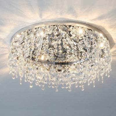 Modern Crystal Pendant Nordic Light Luxury 6/8/12-Light Flush Mount Light