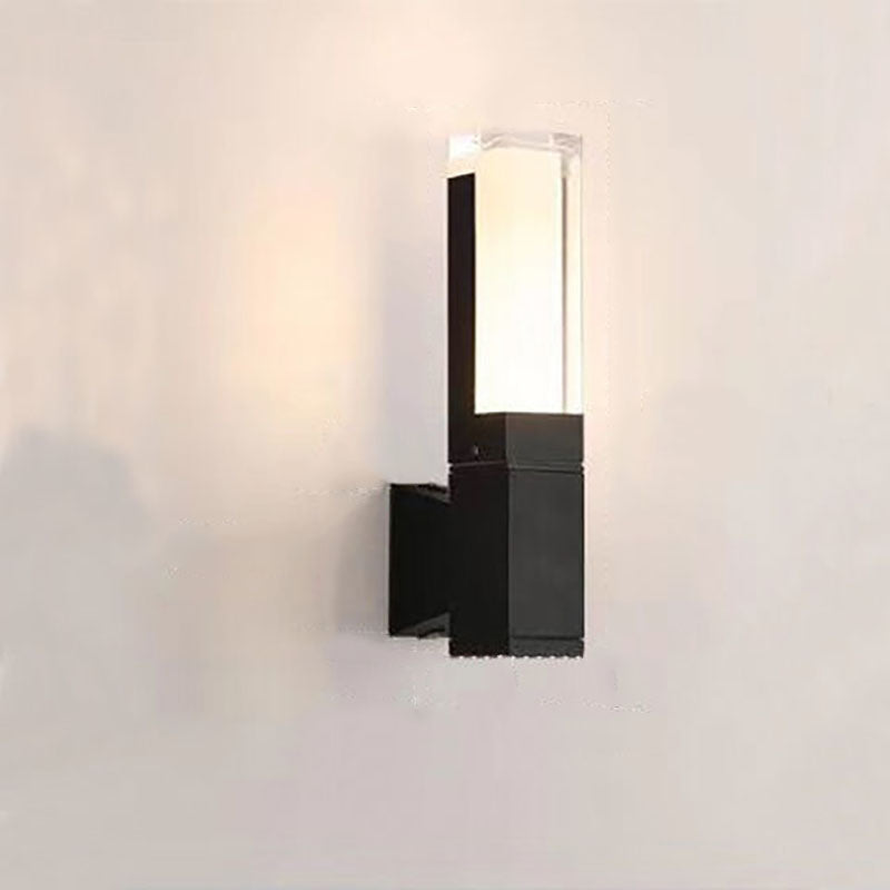 مصباح حائط LED خارجي حديث مقاوم للماء على شكل عمود مستطيل 