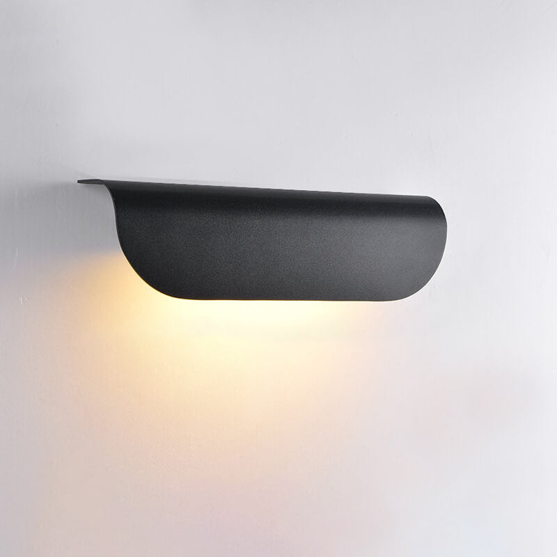 مصباح حائط خارجي مقاوم للماء LED على شكل منحني حديث 