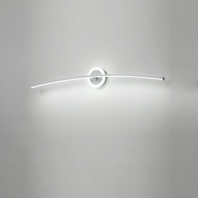 Modern Minimalist Curved Line LED Mirror Front Light Wall Sconce Lamp