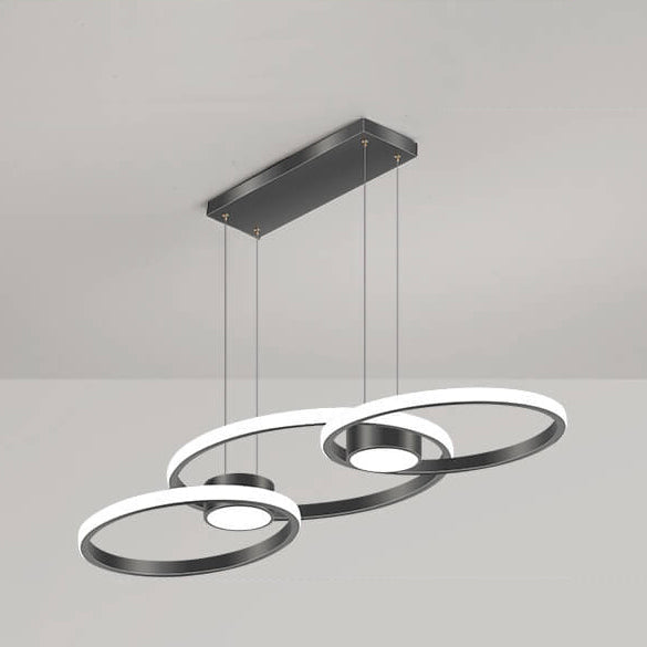 Lustre à LED de conception de combinaison de cercle minimaliste moderne 