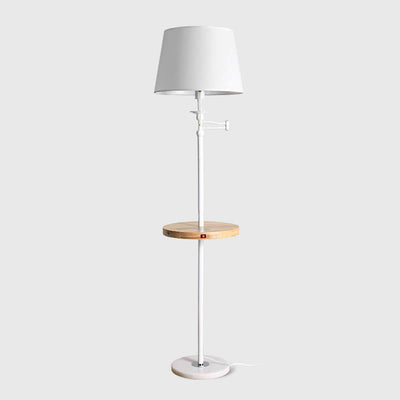 Minimalist Cone Fabric USB Wireless Rechargeable 1-Light Standing Table Lamp