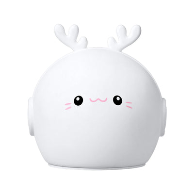 Lámpara de mesa con luz LED USB de silicona con forma de ciervo y conejo creativo 