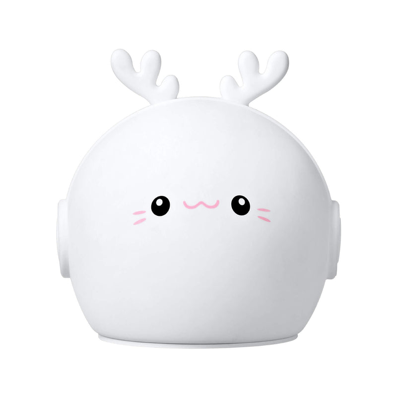Lámpara de mesa con luz LED USB de silicona con forma de ciervo y conejo creativo 